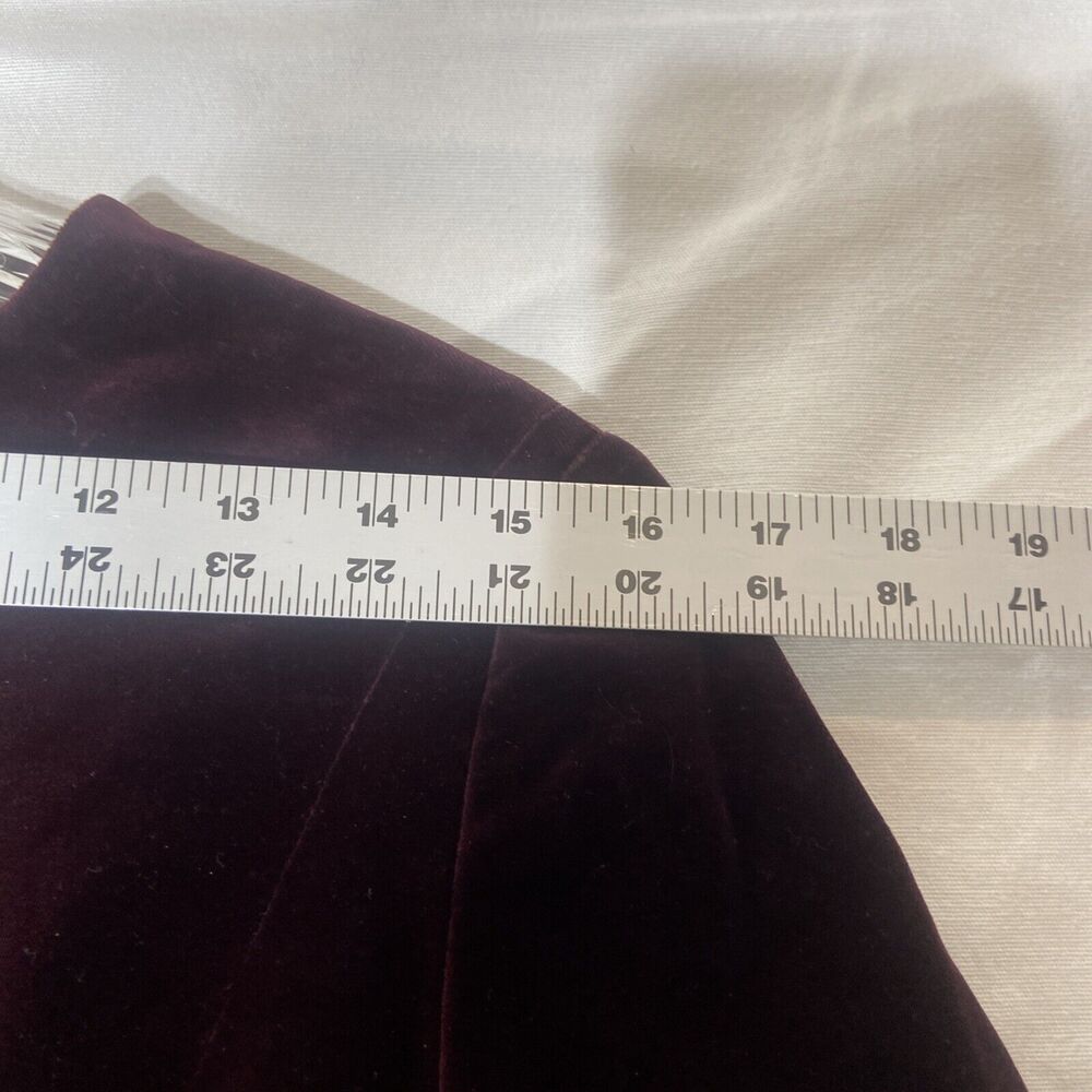 Karl Lagerfeld Burgundy Velvet Dress Size 42 /large/14 - Picture 7 of 9